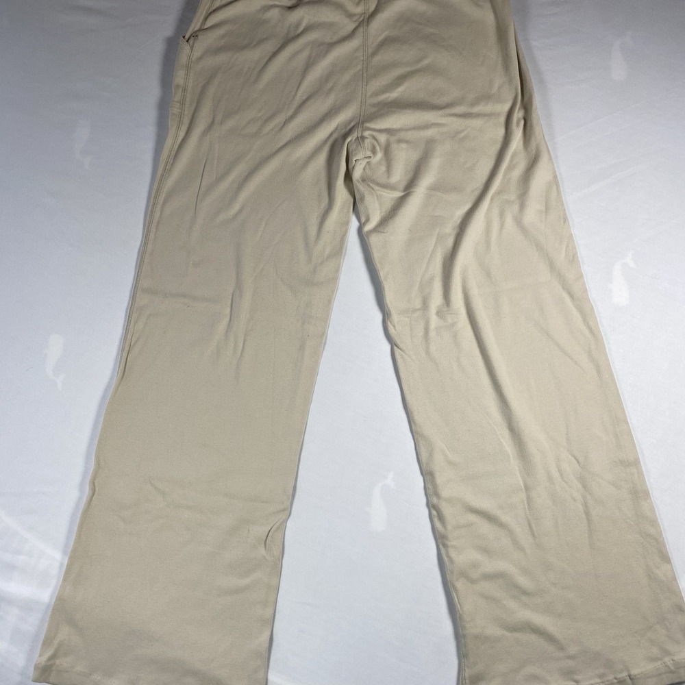Polo  Ralph Lauren Sweat Pants Womens Med Tan Draw String Wide Leg Relax Fit
